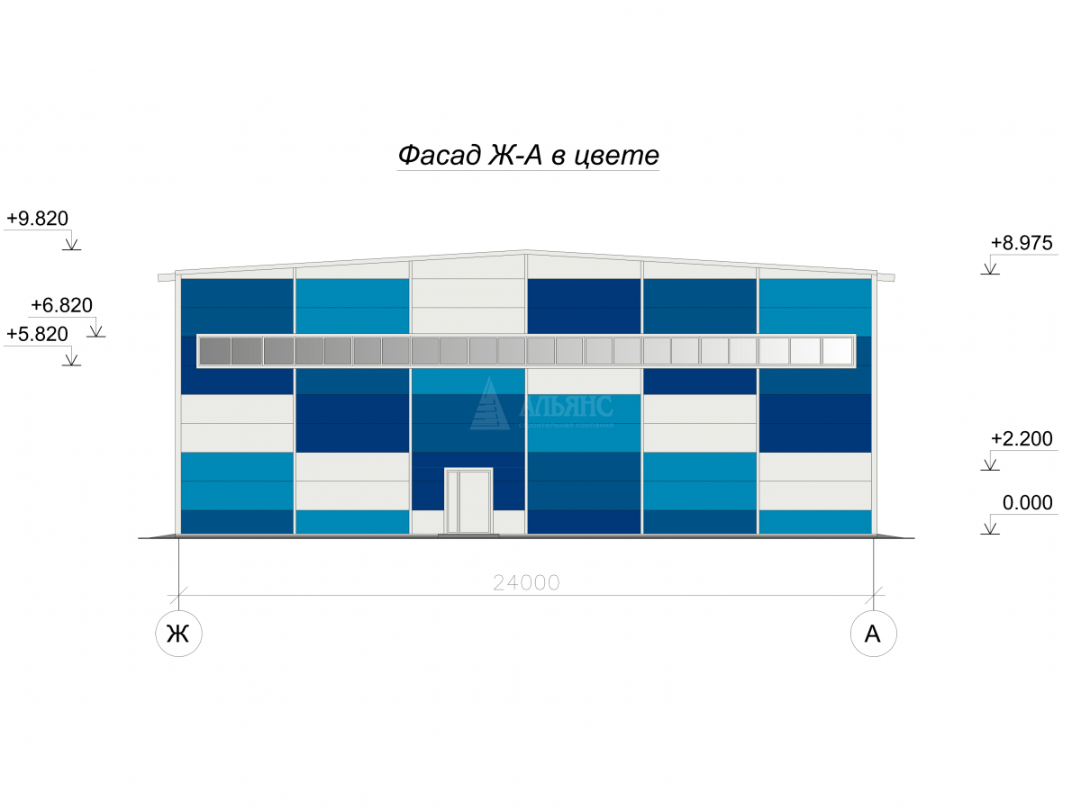 3D визуализация Производственное здание из сэндвич-панелей - фото 9