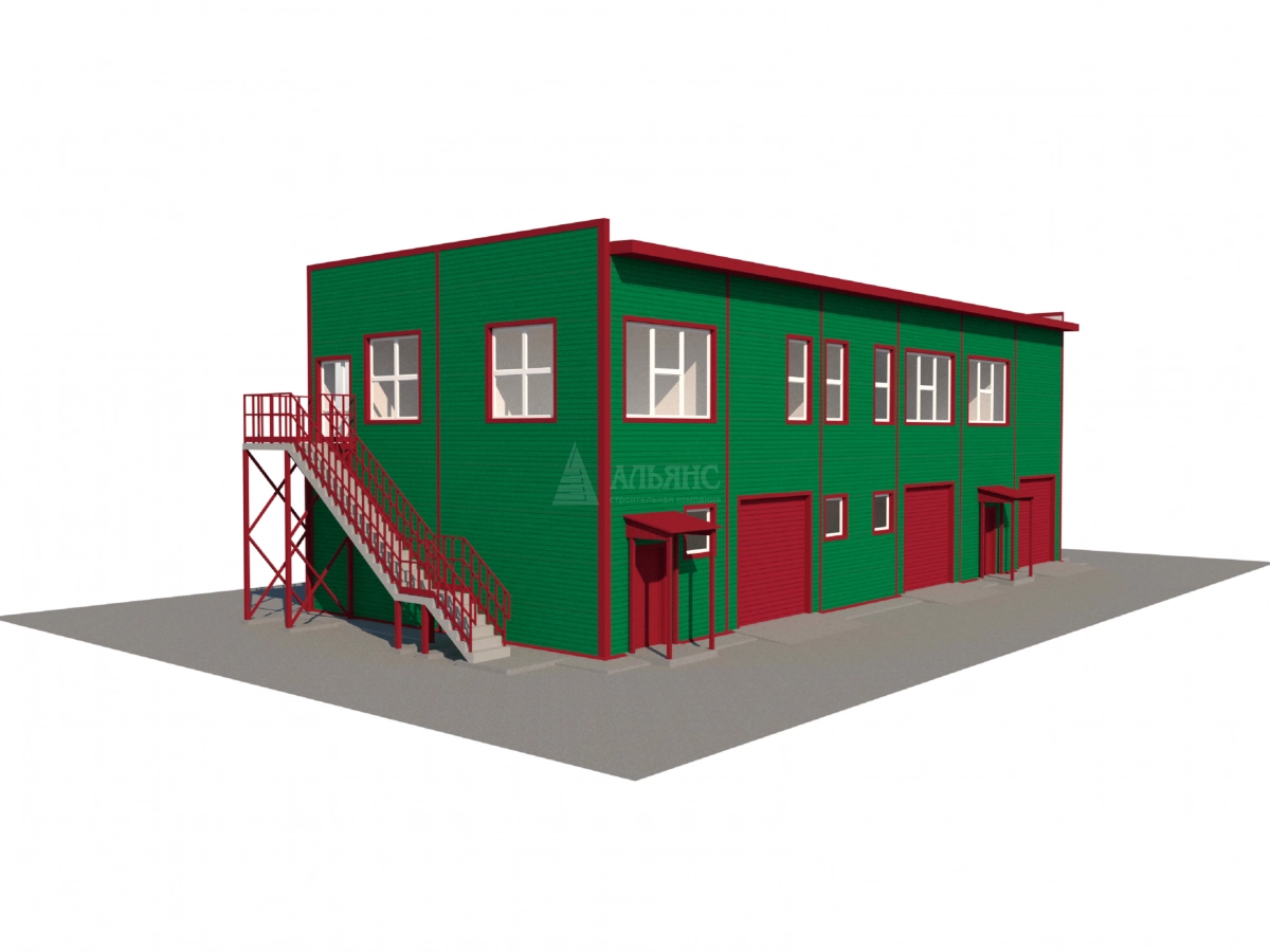 3D визуализация Офис из сэндвич-панелей - фото 10