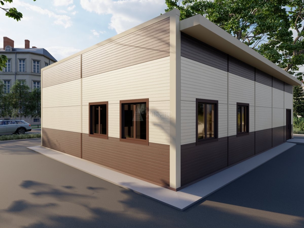 3D визуализация Кафе-столовая из сэндвич-панелей - фото 4