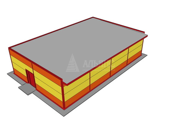 3D визуализация Магазин из сэндвич-панелей - фото 13