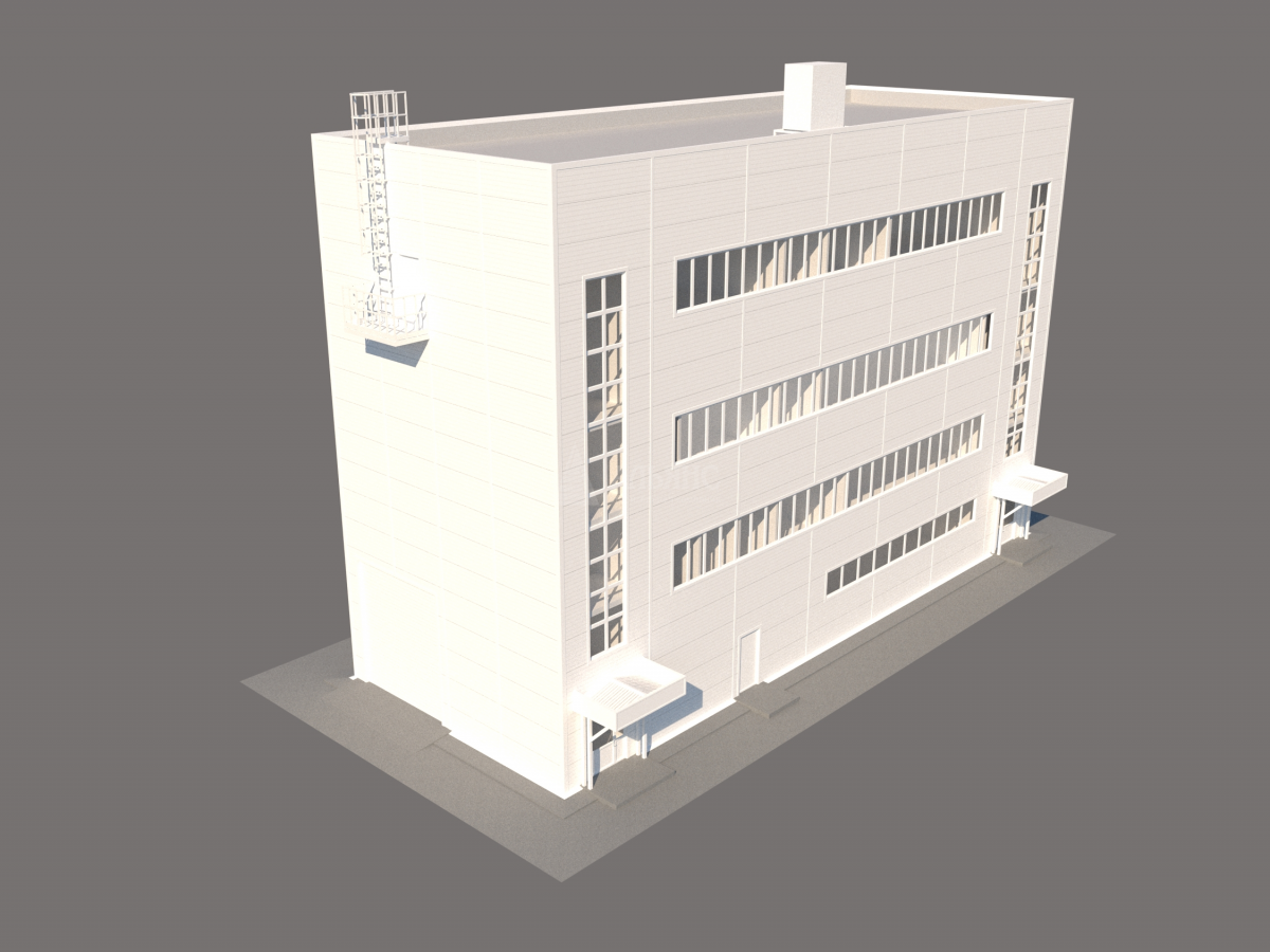 3D визуализация Административно-бытовой комплекс из сэндвич-панелей - фото 9